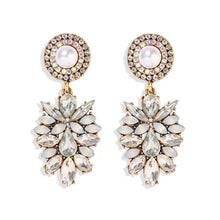 Load image into Gallery viewer, &quot;Diamond &amp; Pearls&quot; Hanging Earrings
