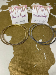 "Shimmer Shimmer" Hoop Earrings