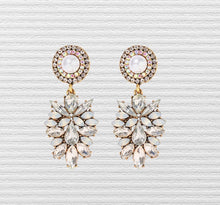 Load image into Gallery viewer, &quot;Diamond &amp; Pearls&quot; Hanging Earrings
