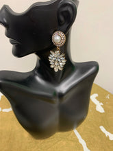Load image into Gallery viewer, &quot;Diamond &amp; Pearls&quot; Hanging Earrings
